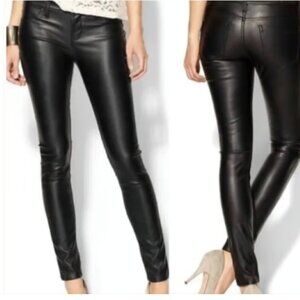 Blank NYC Mid-Rise Skinny Faux Leather, Vegan Leather Pant- Black, Size 25 (0-2)